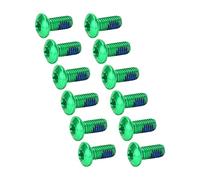 Keenso 12 Pièces M5 VTT Frein à Disque Rotors Boulons Vis Vélo Disque de Frein Vis (Green)