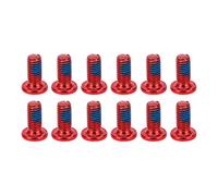 Keenso 12 Pièces M5 VTT Frein à Disque Rotors Boulons Vis Vélo Disque de Frein Vis (Rouge