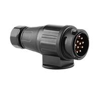 Keenso 13 Broches électrique Remorque Prise 12 V Caravane Plug Plastique Pole câblage connecteur Adaptateur (Noir)-Fiche De Pôles