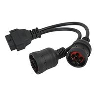Keenso 1Pc ABS J1939 J1708 à 16 Broches Adaptateur 11.8in OBD2 Câble de Diagnostic pour SAE J1939, SAE J1708, KWP2000, PWM, VPW