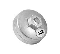 Keenso 2,6 outil de clé de chapeau de filtre à huile de cannelures de 14 pouces, prime 902 en aluminium de clé de filtre à huile de chapeau argenté bonne corrosion