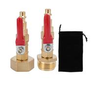 Keenso 2 PCS Adaptateur D'éruptage D'hiver, Adaptateur D'éruptage en Laiton avec une Vanne à Billes, pour la Remorque de Voyage RV