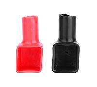 Keenso 2 Pcs Capuchon Couvertures Batterie,Bornes Bouchon Protecteur Shell Couvre-Bornes de Batterie en Plastique Souple Rouge et Noir Positif et Négatif Isolant