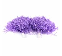 Keenso 2 pcs Cheerleading Poms, Cheerleading Poms Pompons de Pom-Pom Girl PE Cheerleading Pom Poms Sport Dance Party Accessoires Utiles Bravo (Pourpre)