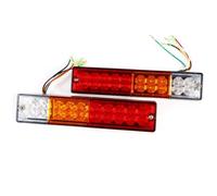 Keenso 2 Pcs Feux Arrière, Lumière de Signalisation Feu de Rechange 20 LED Feu de Queue Feu De Frein Feu Stop Light Inverser Témoin Lampe pour Camion Remorque(12V)