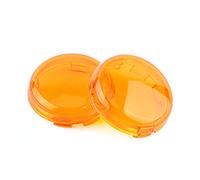 Keenso 2 pcs Moto Clignotants Lentilles, Bouton Kit de Couvercles de Lentilles de Feux Clignotants Moto Lumière Cover (Yellow)