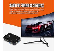 Keenso 2 Ports Vga Manuel de Commutation Box Vga Video Swither Stable Performance Button Interrupteur, adapté aux Jeux en Ligne, Matériau ABS (2 personnes)