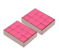 24 Morceaux de Craie carrée Cue Chalk Billiard Pool Dry Blue and Red Tip No Slip Snooker Green Triangle Chalk(Rouge)-Craie De Billard Rouge