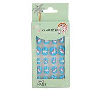 Keenso 24 Pièces Presse sur les Ongles, Motif de Dessin animé Amovible Enfants Faux Ongles pour les Filles (01)