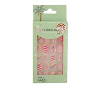 Keenso 24 Pièces Presse sur les Ongles, Motif de Dessin animé Amovible Enfants Faux Ongles pour les Filles (03)