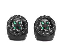 Keenso 2pcs Compas de Poignet, Boussole de Navigation Portable avec Bande de Montre Boussole Imperméable pour Le Camping, Navigation de Plaisance