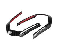 Keenso 2pcs Garniture de Volant, Autocollant Couverture De Volant Décoration Cadre de Volant (Carbon Fiber)