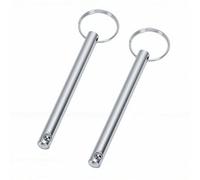 Keenso 2Pcs Goupille de Pile de Poids Goupille de Gym en Acier Inoxydable 8 X 75 Mm Remplacement de de Sélecteur pour Machine à Câble Utilisateurs de Gym à Domicile Changement Rapide de Plaque