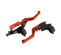 Keenso 2pcs Leviers de Frein et d’Embrayage Réglables, 7/8 "Frein de Moto Universel Leviers de Réservoir de Maître-cylindre d’Embrayage pour Moto(Red)