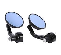 Keenso 2PCS Miroir Latéraux Rétroviseurs, Extérieurs Ronds pour Guidon de Vue Arrière de 2mm / 7/8 '' Universel