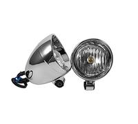 Keenso 2pcs Moto Phare, Projecteur Lampe 12V 10W Imperméable À l'eau Universel Phare Conduire Brouillard Lumière Spot Lampe Scooter Auxiliaire Argent