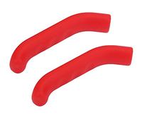 Keenso 2pcs Poignée de Levier de Frein de Vélo, Protecteur Poignée de Levier de Frein de Vélo en Silicone 5 Couleurs Anti-dérapant Imperméable Protecteur de Cyclisme(Rouge)