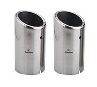 Keenso 2pcs SI-A0274 Tuyau d'Echappement, Embout de Silencieux d'Echappement Tuyau de Queue de Silencieux Embout de Sortie en Acier Inoxydable(C-Tuyau de Queue de Silencieux de voiture)