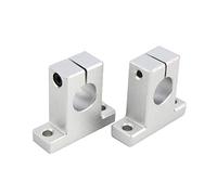 Keenso 2pcs Support d'Arbre de Rail Linéaire 16mm Support d'Axe Optique Vertical Support de Guidage d'Arbre de Rail Linéaire en Alliage d'Aluminium SK16