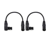 Keenso 3 Broches Xlr Femelle à Droite Adaptateur de Câble Micro Mâle Xlr pour L'éclairage de Scène et le Matériau en PVC de Guitare électrique (30cm / 11.81in)