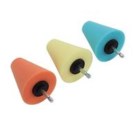 Keenso 3 PCS Wheel Sponge Polissing Cone, Conincing Sponge Buffing Buffing Mous Tool Wheel Care pour Les Voitures Boats Motos, Conception Compacte et Légère, Surface Inégale sans Effort