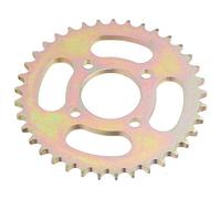 Keenso 37T Roue Dentée en Acier, Pédalier 4 Trous pour Tricycle Kart | Modèle d\'entraînement par chaîne 428, diamètre extérieur de 155mm, anneau de Transmission robuste, revêtement anticorrosion