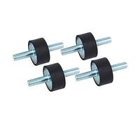 Keenso 4PCS amortisseur en caoutchouc anti-vibration, Supports Anti-vibration, 30 * 15 M8*23 Isolateur Anti-vibration Monte l'Amortisseur de Pompe à Compresseur d'Air avec Vis en Caoutchouc