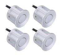 Keenso 4pcs Capteur de Stationnement, Capteur Aide au Stationnement de de Recul de Voiture Inversant le Système de Détecteur de Secours du Véhicule (Silver)