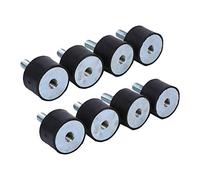 Keenso 4PCS Isolement vibrations cylindriques caoutchouc,M6/M8 Goujons en caoutchouc Amortisseur Anti-vibration Isolateurs Supports pour voiture, bateau, bobines