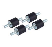 Keenso 4PCS Monte en Caoutchouc, Supports d'Isolant Anti-Vibration, M6 20 x 20 Isolateur en Caoutchouc Anti-Vibration Monte l'Amortisseur de Pompe à Compresseur d'air avec Vis