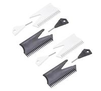 Keenso 4pcs PVC Pouss de Surf Peigne de Cire, Carton Plus Propre et Outil de avec Rainures Texturées, pour Planches à roulettes, Skinboards et Planches de Surf