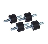 Keenso 4pcs Supports d'Isolant Anti-Vibration, M8 30 x 20 Isolateur en Caoutchouc Anti-Vibration Monte l'Amortisseur de Pompe à Compresseur d'air avec Vis