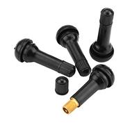 Keenso 4pcs Tige de Valve de Pneu de Voiture, Noyau de Valve de Pneu de Tubeless Bouchon du Pneu en Caoutchouc TR414 Couvre Le Chapeau