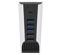 Keenso 5 sur 1 Moyeu USB pour la Console, Transmission de Données Efficace avec 4 Ports de Sortie de Données USB, Conception Compacte et Légère