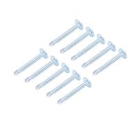 Keenso 50pcs Galvanisé en Acier en Carbone - Vis de Forage de Tête à Usage Industriel et Domestique (Tête ronde huasi)