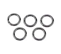 Keenso 5pcs Alliage de Zinc Mousqueton Rond Ressort AP Mousqueton Clips Crochet Crochet Porte-clé Boucle Outil d'escalade d'escalade