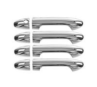 8 Poignées Latérales de Porte de Chrome, Keenso Couvercle de Poignée de Porte Extérieure ABS de Garniture de Protecteur de Poignée de Porte de Miroir Extérieur de Voiture