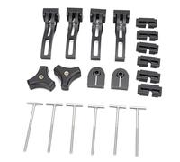 Keenso Accessoires de Remplacement pour Couvre-bennes de Pick-up - Boulons en T avec Brides de Fixation Avant et Arrière (système à Vis rotative), pour Couvre-bennes Rigides à Trois ou