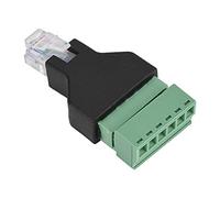 Keenso Adaptateur de Bornes à Vis RJ12 de la Haute qualité RJ12 pour Une Connexion Fiable en Plastique Fireretardant pour L'installation du Réseau Domestique