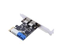 Keenso Adaptateur de Carte D'extension PCIE USB 3.0 Installation Facile avec L'interface Avant 19pin pour / 7/8/10, Taux de Transfert jusqu'à 5 Gbit/G