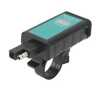 Keenso Adaptateur de Charge Rapide pour Moto, étanche IP66, Double Port QC3.0, Adaptateur de Chargeur USB pour Montage sur Guidon de Vélo électrique