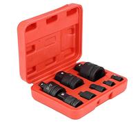 Keenso Adaptateur de Douille à Choc et Réducteur 8 Pièces, Outil Professionnel en Acier au Chrome-molybdène pour les Mécaniciens Amateurs de Bricolage avec Boîtier en Plastique