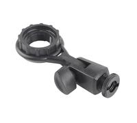 Keenso Adaptateur de Support de Microphone Portable, Installation Facile, Amovible pour Studio D'enregistrement, Support Antichoc pour Micro 22 Mm, Réglage à 180°, Plastique Noir