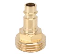 Keenso Adaptateur de Tuyau, Adaptateur de Tuyau à Connecteur Rapide de Jardin 3/4 Pouces en Laiton Massif étanche avec Conception de Filetage de Précision pour Sortie de Port de