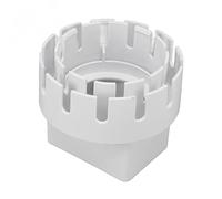 Keenso Adaptateur de Tuyau de Descente, Longue Durée de Vie, Adaptateur de Tuyau de Descente en Plastique avec Vis, pour Systèmes d'eau de Pluie (Blanc S 2x3po)