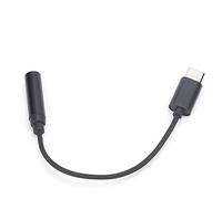 Keenso Adaptateur TRRS vers Type-C de 3,5 Mm, Câble tressé, Convertisseur Flexible pour Téléphone à Port de Type C, Prend en Charge Les Appels Mains Libres, Noir