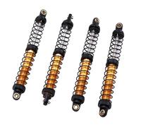 Keenso Amortisseur de Choc RC, 4 Pièces en Alliage 1/10 RC Amortisseurs de Choc à Double Ressort avec 8 Ressorts de Rechange 120 Mm (GOLD)