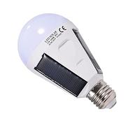 Keenso Ampoule LED à Panneau Solaire à économie D'énergie pour L'éclairage Domestique, Lampe de Secours à Culot à Vis E27 pour les Pannes de Courant (12W)