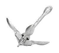 Keenso Ancre de Bateau, Grappin Pliant en Acier au Carbone 1,5 Kg 3,31 LB Robuste Antirouille avec Corde de 20 M, pour Bateaux de Rivière de Lac Marin