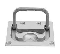 Keenso Anneau de Levage Affleurant, 76mm en Acier Inoxydable 316 Poignée Affleurante Anneau de Levage de Polissage Carré pour Trappe de Pont de Bateau Pièces de Rechange pour Bateaux/Yachts